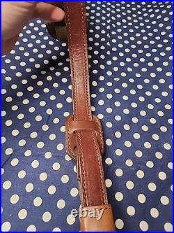 Aa&e Tooled Stitched Elk Mountain Scene Leather Padded Rifle Sling Suede Backed