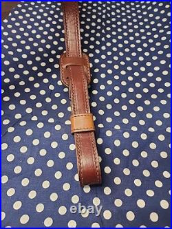 Aa&e Tooled Stitched Elk Mountain Scene Leather Padded Rifle Sling Suede Backed