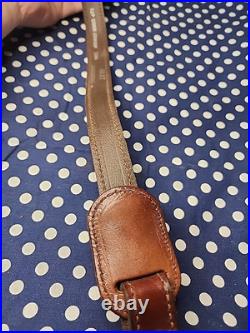 Aa&e Tooled Stitched Elk Mountain Scene Leather Padded Rifle Sling Suede Backed