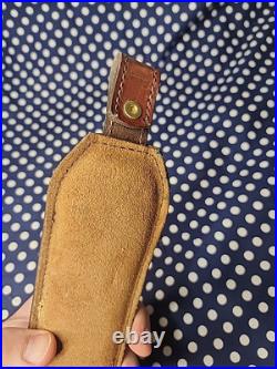 Aa&e Tooled Stitched Elk Mountain Scene Leather Padded Rifle Sling Suede Backed