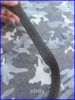 Aa&e White Stitched Suede 2 Diamond Suede Backed Leather Rifle Sling