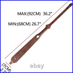 Adjustable Vintage Leather Rifle Sling for Shotguns with Secure Chicago Screws