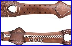Adjustable Vintage Leather Rifle Sling for Shotguns with Secure Chicago Screws