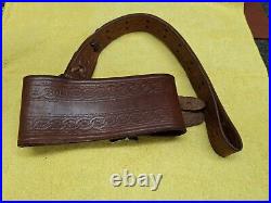 Al Freeland competition leather rifle sling cuff type vintage shooting