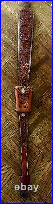 Alfonsos Ultimate Leather Rifle Sling Magnum Cartridge Holster, Rarest $. 01 Bid