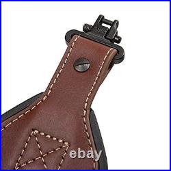 Allen Company BakTrak Leather Long Gun Sling with Swivels, Brown, One Size