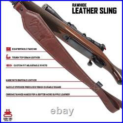 Allen Company Heritage Deer Deboss Leather Sling, Brown