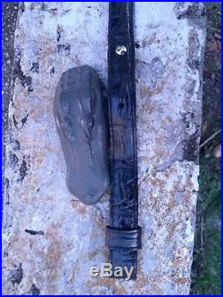 American Wild Alligator Rifle shotgun Shoulder Sling Strap gator leather DE21