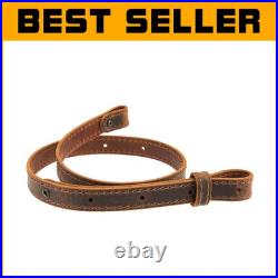 Amish-Made Buffalo Hide Rifle Sling 42 Adjustable with Elegant Brown Stitch Amish-Made Buffalo Hide Rifle Sling 42 Adjustable with Elegant Brown Stitch