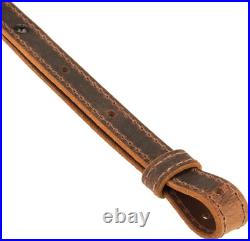 Amish-Made Buffalo Hide Rifle Sling 42 Adjustable with Elegant Brown Stitch Amish-Made Buffalo Hide Rifle Sling 42 Adjustable with Elegant Brown Stitch