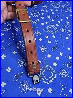 Andy Langlois Maker USA Custom Leather Rifle Sling With Swivels