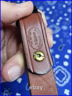 Andy Langlois Maker USA Custom Leather Rifle Sling With Swivels