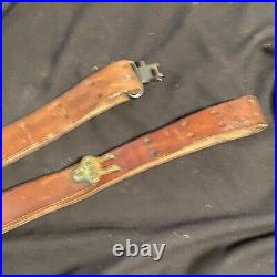 Antique 1940s Hunting Rifle Leather Sling M1 Garand Style