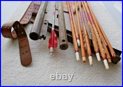 Antique Gun Barrels, Sling, Forearm & Arrows