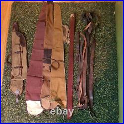 Antique Vintage Leather Rifle Slings, Mixed Lot of Belts/Sling Gun Bags +more