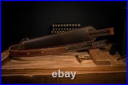 BF500 Adjustable Leather Rifle Sling Durable and Stylish Gun Carrying Solution