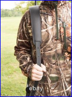 BF500 Buffalo Leather Gun Sling, Black/Brown Stitched