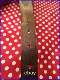 BIANCHI COBRA TOOLED STITCHED POUCHED SUEDE BACKED RIFLE SLING With SWIVELS