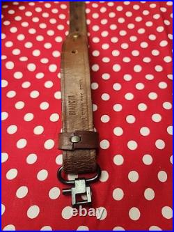 BIANCHI COBRA TOOLED STITCHED POUCHED SUEDE BACKED RIFLE SLING With SWIVELS