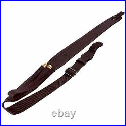 BRONZEDOG Leather Rifle Sling Brown Adjustable Shooting Belt Holder for Rifle Pr