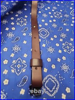 BROWNING HORESEHAIR LEATHER RIFLE SLING THUMBHOLE BUCKLE With SWIVELS