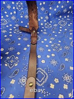 BROWNING HORESEHAIR LEATHER RIFLE SLING THUMBHOLE BUCKLE With SWIVELS
