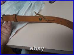 Bianchi #62 Cobra Rifle & Shotgun Sling, Smooth Brown Leather & Suede Lined