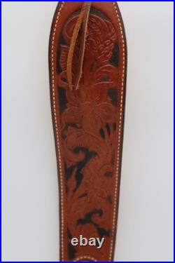 Bianchi #74 Cobra Grande Hand Tooled Leather Adjustable Padded Rifle Sling 30