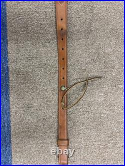 Bianchi Cobra #70 White Stitched Tooled Sheep Backed Leather Rifle Sling
