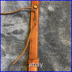 Bianchi Cobra #70 White Stitched Tooled Sheep Backed Leather Rifle Sling