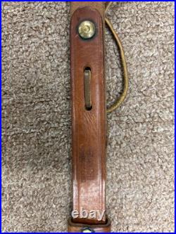 Bianchi Cobra #70 White Stitched Tooled Sheep Backed Leather Rifle Sling