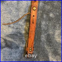 Bianchi Cobra #70 White Stitched Tooled Sheep Backed Leather Rifle Sling
