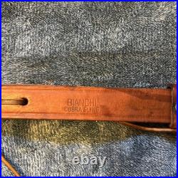 Bianchi Cobra #70 White Stitched Tooled Sheep Backed Leather Rifle Sling