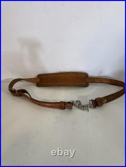 Bianchi Cobra #70 White Stitched Tooled Sheep Backed Leather Rifle Sling Cobra Bianchi Cobra #70 White Stitched Tooled Sheep Backed Leather Rifle Sling Cobra