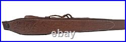 Bianchi Cobra #70 White Stitched Tooled Sheep Backed Leather Rifle Sling Cobra