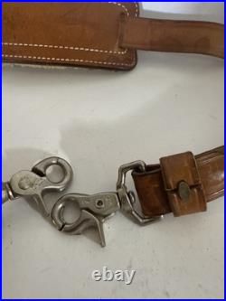 Bianchi Cobra #70 White Stitched Tooled Sheep Backed Leather Rifle Sling Cobra Bianchi Cobra #70 White Stitched Tooled Sheep Backed Leather Rifle Sling Cobra
