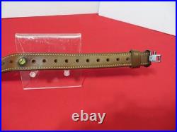 Bianchi Cobra Grande #73 White Stitched Tooled Sheep Backed Leather Rifle Sling