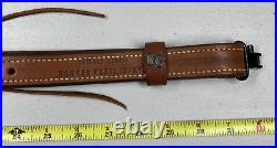 Bianchi Cobra Grande Leather 1 Rifle Sling Strap Padded Basketweave & Swivels