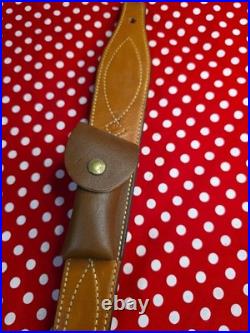 Bianchi Cobra White Stitched Design Pouched Suede Backed Rifle Sling