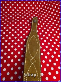 Bianchi Cobra White Stitched Design Pouched Suede Backed Rifle Sling