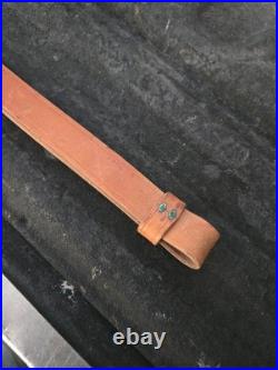 Bianchi Cobra White Stitched Tooled Sheep Backed Leather Rifle Sling