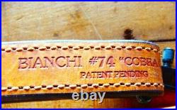 Bianchi Lamb's Wool Padded Tooled Leather Rifle Sling with Swivels No Reserve