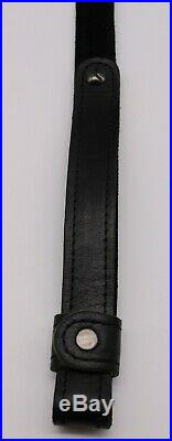 Black Leather and Dyed Cobra Skin Snake Skin Rifle Sling Made in Texas