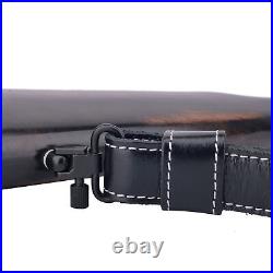 Black Set Leather Cartridge Sling & Rifle Buttstock Holder. 30/30.38. 357 USA