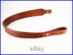 Brand New Handmade Hand Tooled Leather Rifle Sling Shoulder Strap