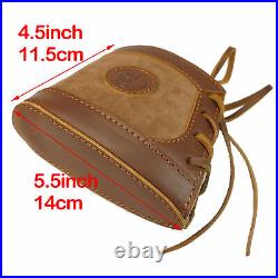 Brown 1 Set Full Leather Gun Recoil Pad Buttstock With Rifle Ammo Sling Strap US