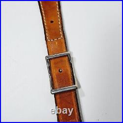 Brown Leather Padded Adjustable 2.5 Rifle Sling Stamped Winchester