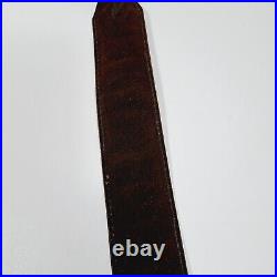 Brown Leather Padded Adjustable 2.5 Rifle Sling Stamped Winchester