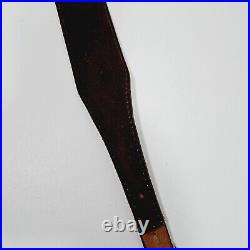 Brown Leather Padded Adjustable 2.5 Rifle Sling Stamped Winchester