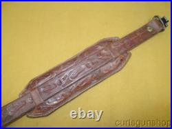 Brown Leather Padded Rifle Sling 1 Inch with Swivels and Chrome Buckle Brown Leather Padded Rifle Sling 1 Inch with Swivels and Chrome Buckle